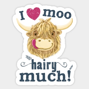 Scottish Highland Cow Love! Sticker